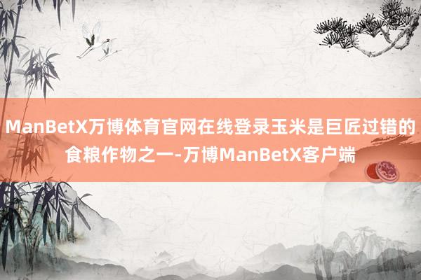 ManBetX万博体育官网在线登录玉米是巨匠过错的食粮作物之一-万博ManBetX客户端