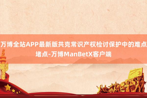 万博全站APP最新版共克常识产权检讨保护中的难点堵点-万博ManBetX客户端