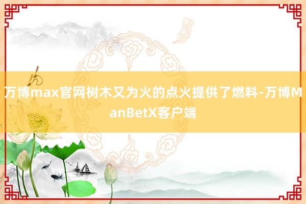 万博max官网树木又为火的点火提供了燃料-万博ManBetX客户端