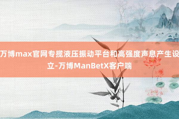 万博max官网专揽液压振动平台和高强度声息产生设立-万博ManBetX客户端