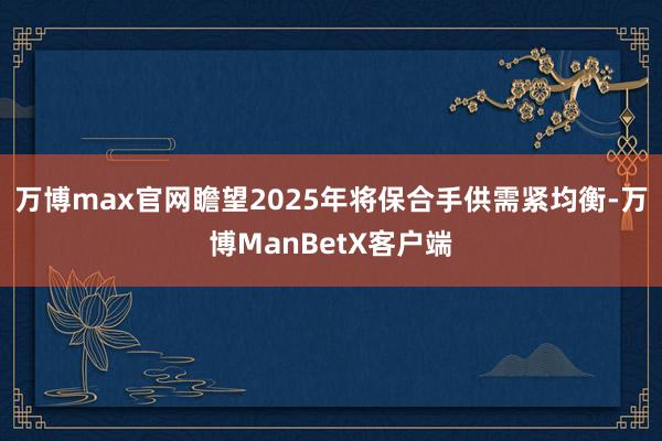 万博max官网瞻望2025年将保合手供需紧均衡-万博ManBetX客户端